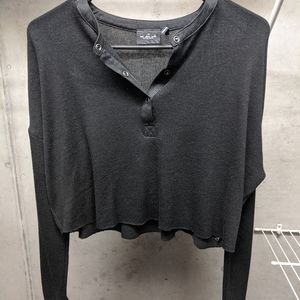 UO cropped henley